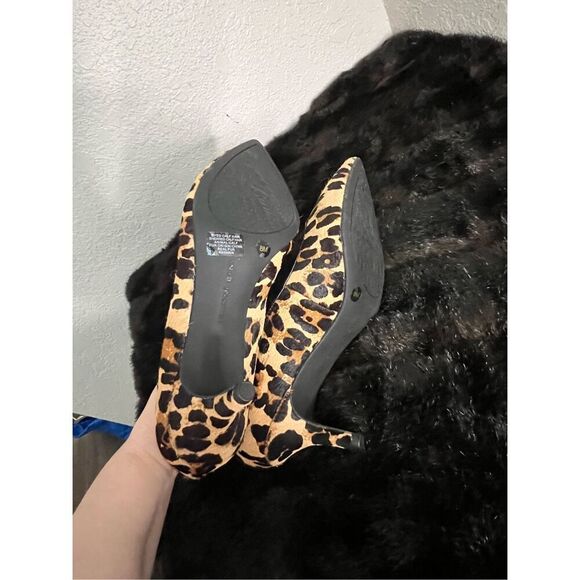 Gianni Bini Cheetah Print D' orsay Leather heels 8 new - Picture 5 of 6
